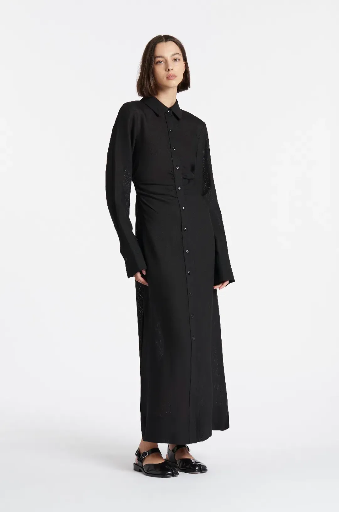 Sir The Label Clemence Shirt Dress Black Size 2 / AU 10 for rent on The Volte - main image