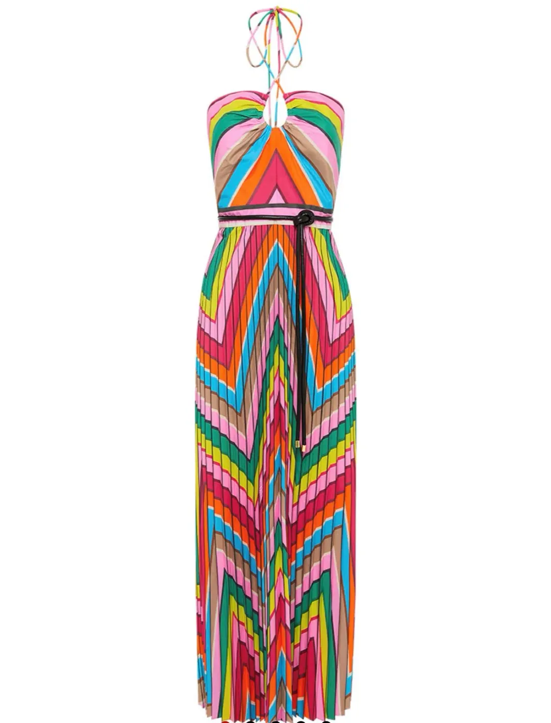 Rebecca Vallance Dali Halter Midi Dress in Multi Size AU 8 for rent on The Volte - main image