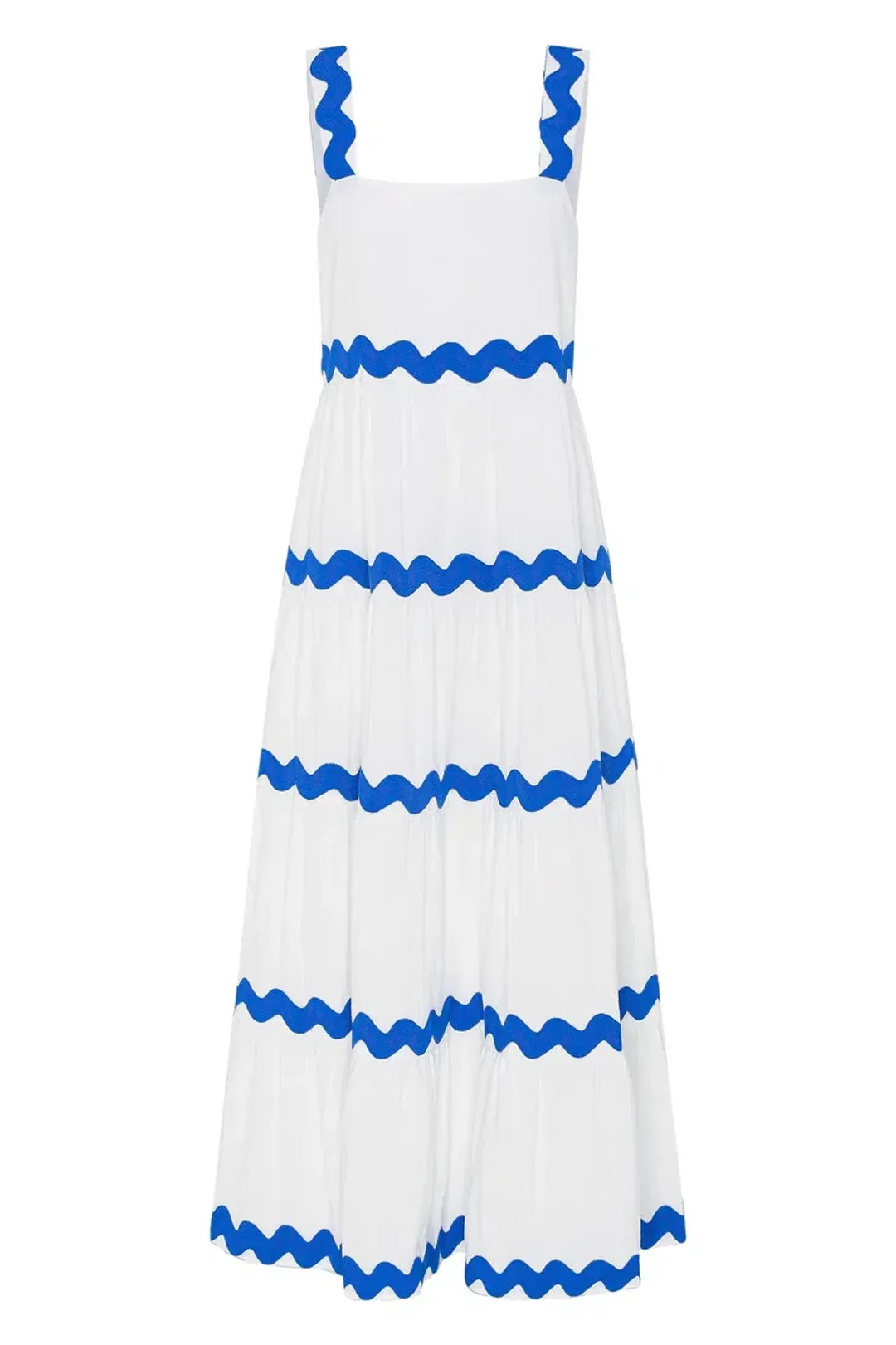 Mister ZimiSierra Maxi Dress In White Ric Rac Size AU 16    for rent on The Volte - main image