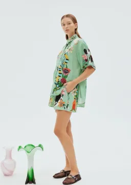 Alemais Meagan Linen Shorts And Shirt Set Print Size AU 16 for rent on The Volte - image 4