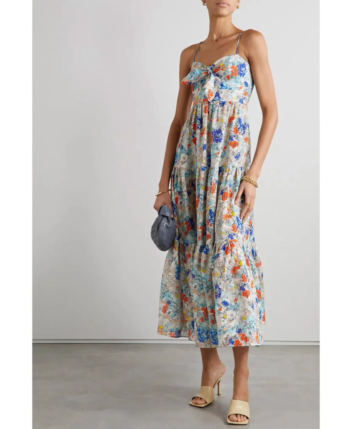 Zimmermann Clover Linen Midi Dress Floral Print Size 2 / AU 12 for rent on The Volte - main image