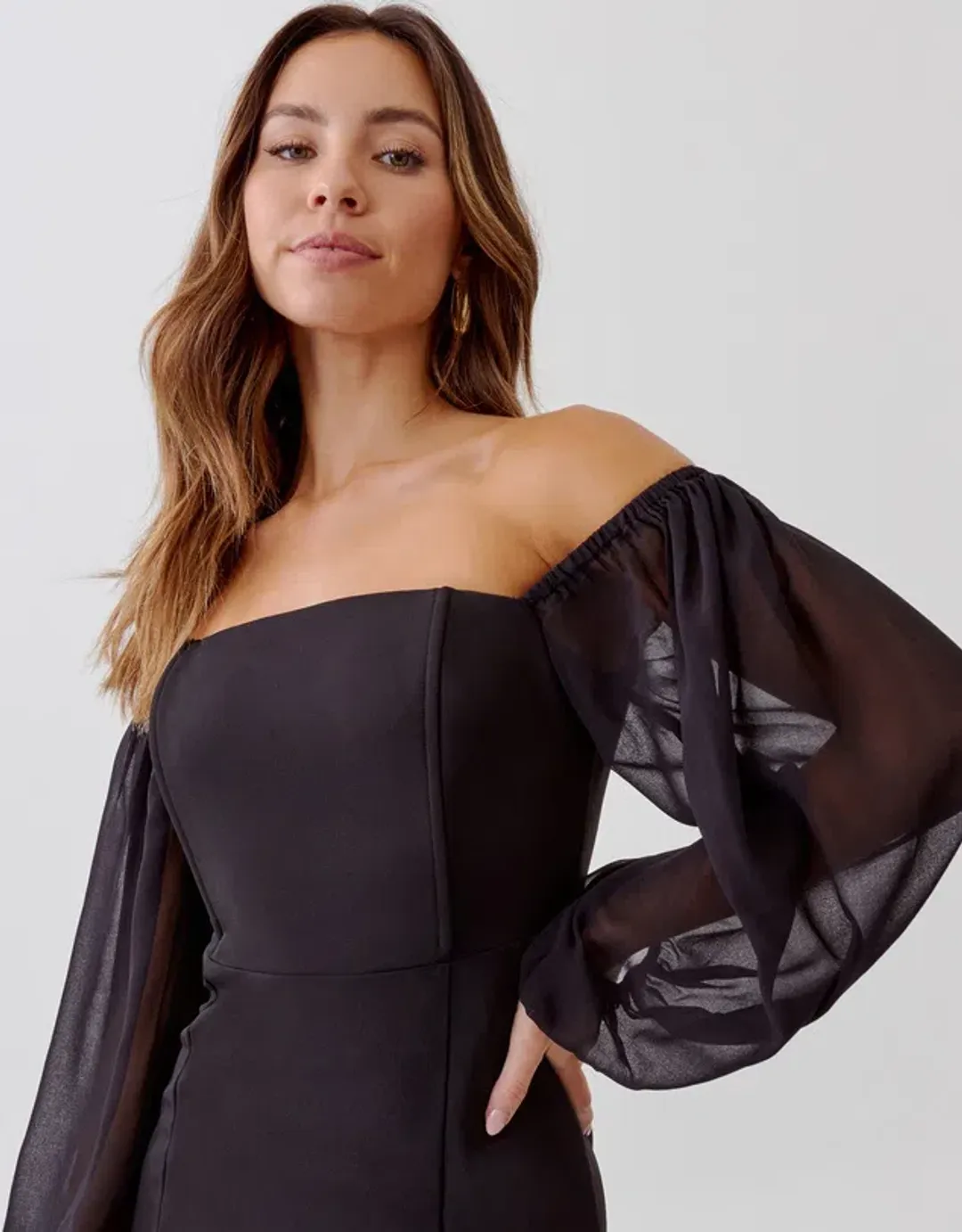 Tussah Ciera Maxi Dress Full Length Black Size AU 10 for rent on The Volte - main image