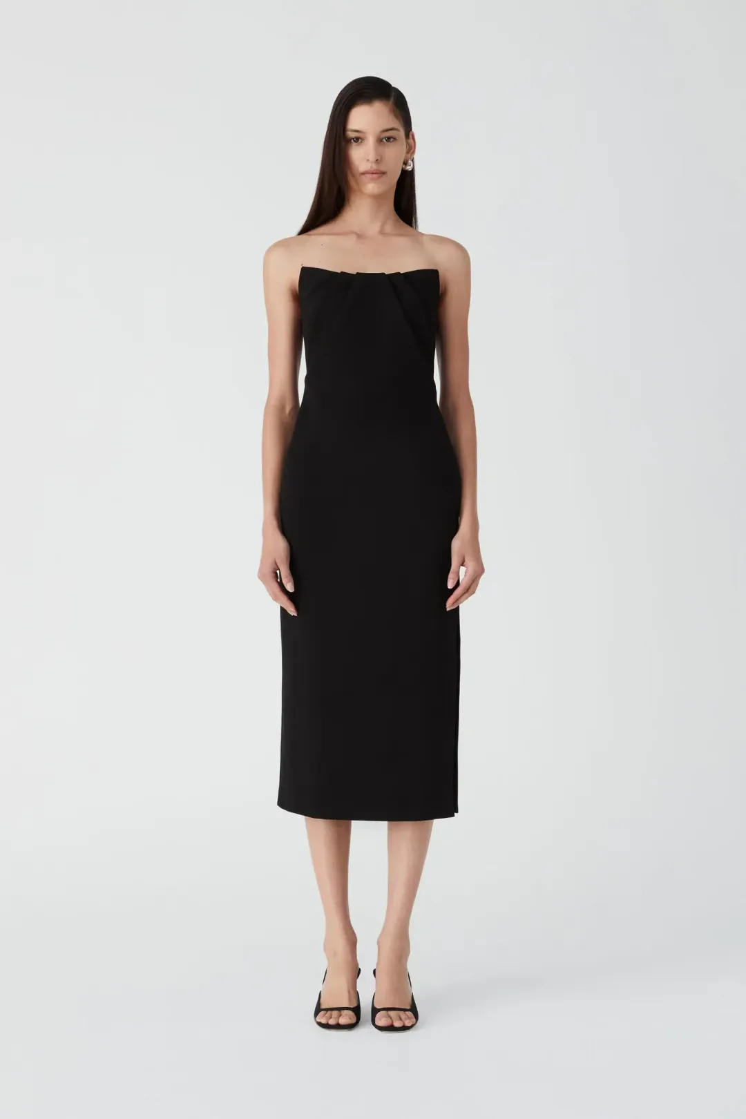 MISHA Marcy Midi Dress Black Size 8/S  for rent on The Volte - main image