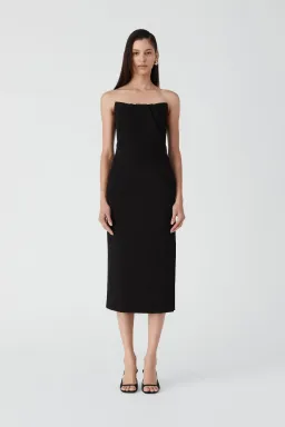 MISHA Marcy Midi Dress Black Size 8/S  for rent on The Volte - image 4