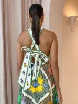 Alemais Trippy Troppo Halter Midi Dress Multi Size 10 for rent on The Volte - image 2