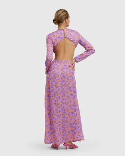 The Wolfgang Isle Maxi Dress Purple & Orange Size 8  for rent on The Volte - image 3