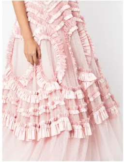 Needle and Thread Pink Strapless Ruffle-Detail Dress Size 10 for rent on The Volte - image 4