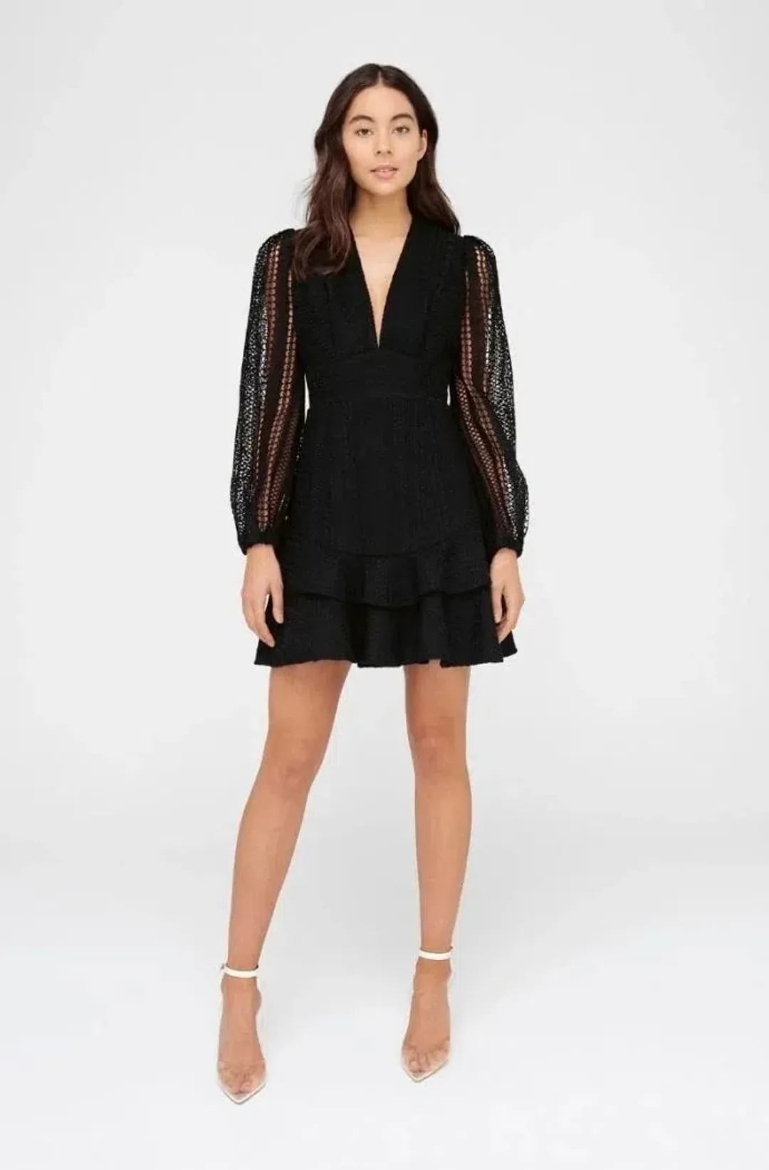 Sheike New Orleans Lace Dress Black Size 8 for rent on The Volte - main image