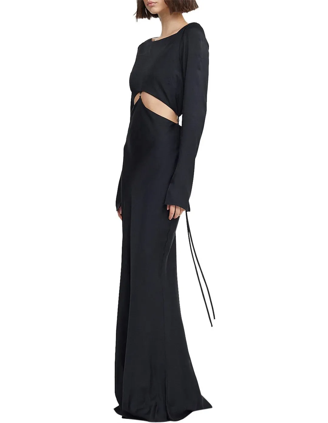 Bec & Bridge Diamond Days Long Sleeve Maxi Dress Black Size 6 for rent on The Volte - main image