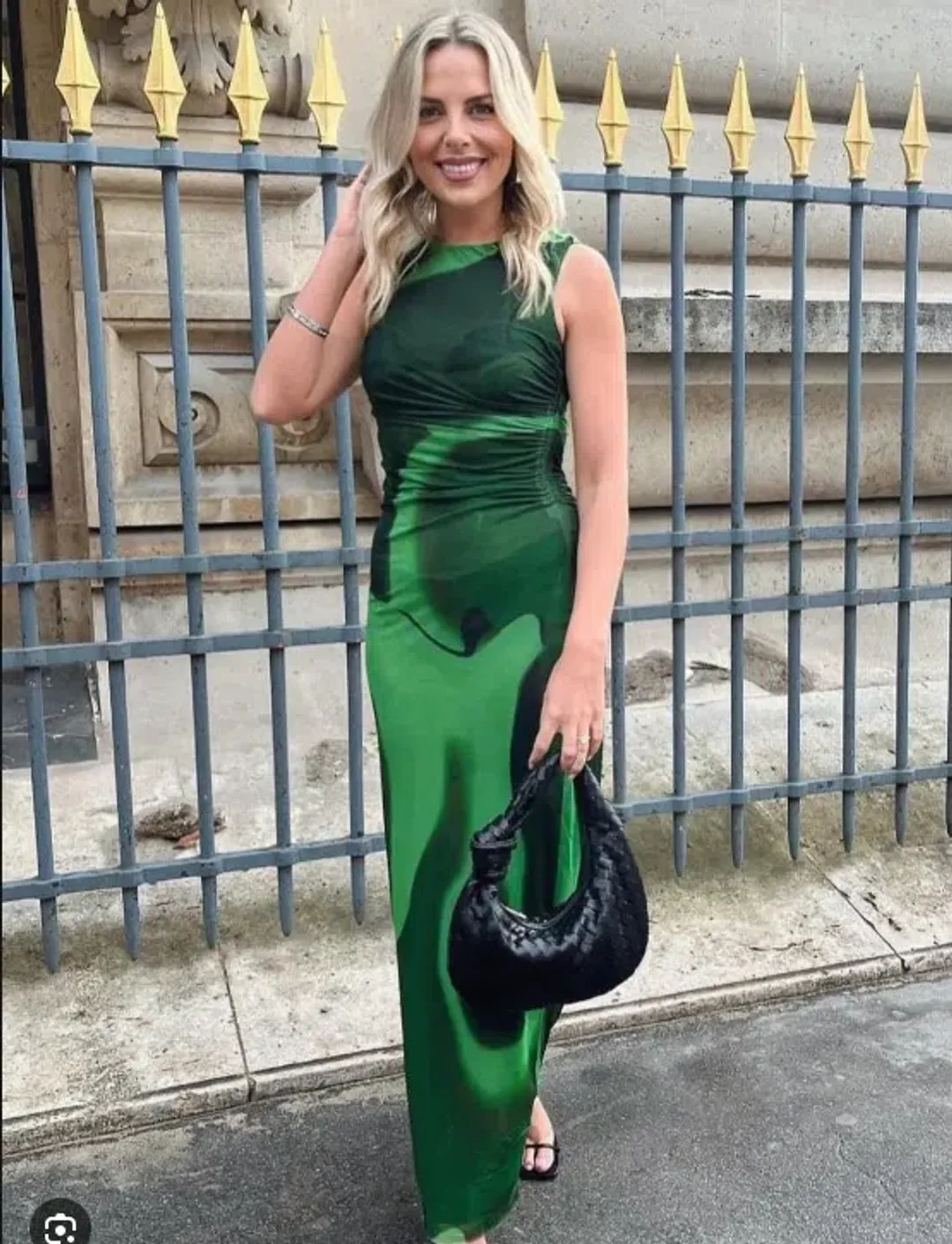 Scanlan Theodore Italian Watercolour Dress in Safari Size AU 10  for rent on The Volte - main image