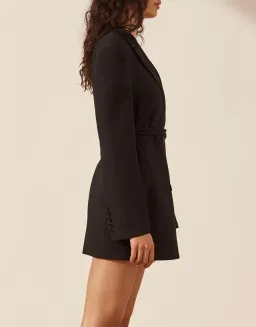 Shona Joy Irena Blazer Mini Dress Black Size 8 for rent on The Volte - image 4