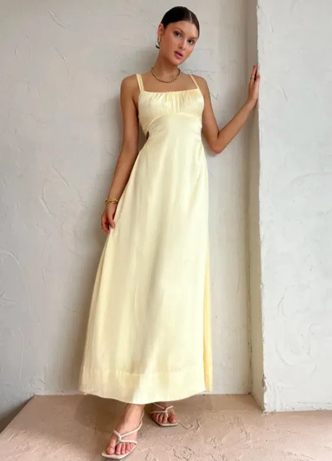 Hansen & Gretel Carlos Dress Lemon Yellow Size M / AU 10 for rent on The Volte - main image