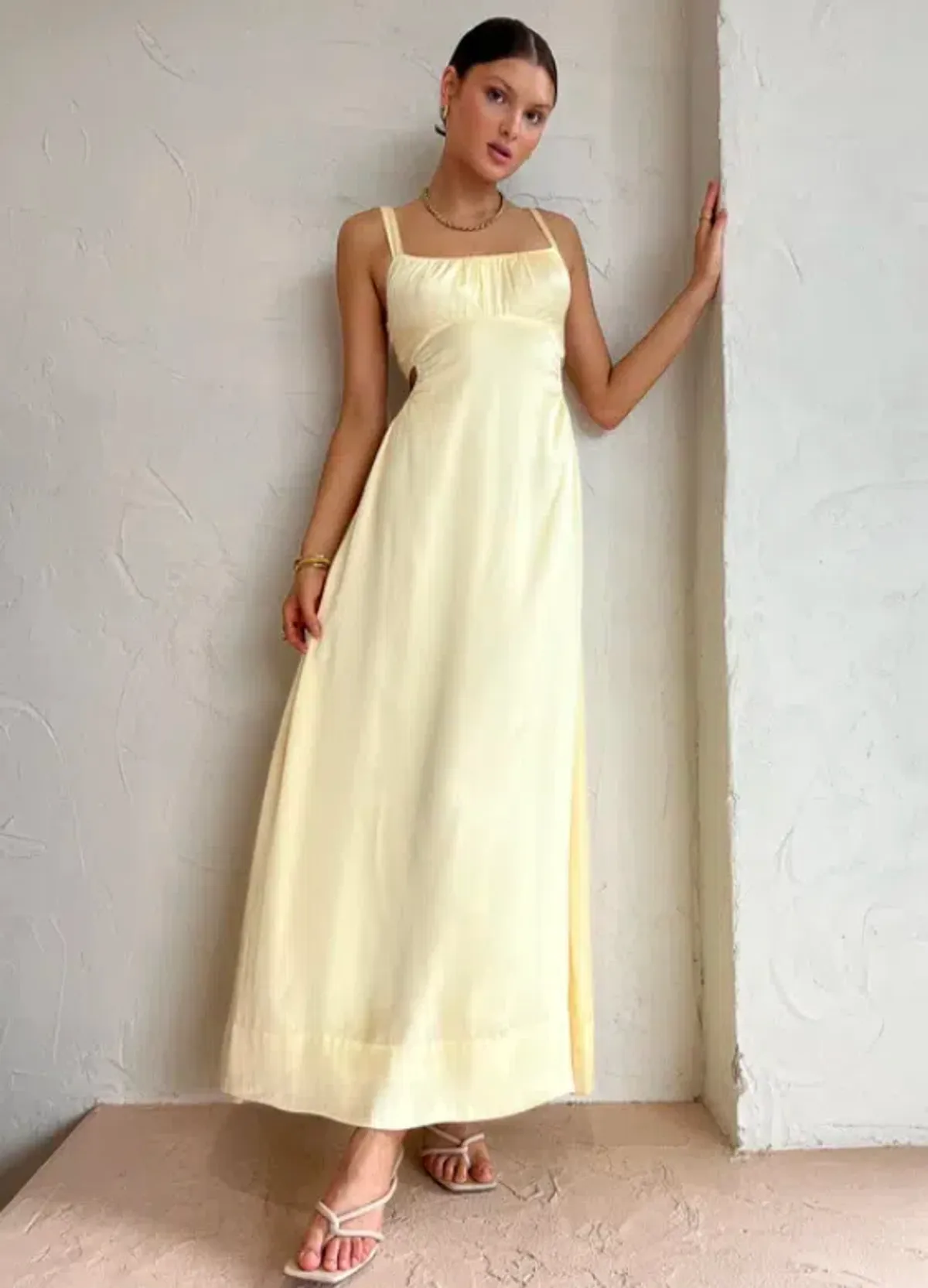 Hansen & Gretel Carlos Dress Lemon Yellow Size M / AU 10 for rent on The Volte - main image