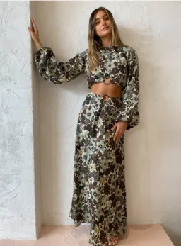 Sir The Label Constantine Gathered Top & Skirt Set Floral Size 2 / AU 10 for rent on The Volte - image 5