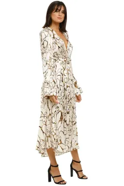 KITX Carbon Sink Shirt Midi Dress in Carbon Print Size 8 for rent on The Volte - image 4