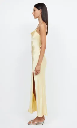 Bec & Bridge Margot Split Midi Dress Butter Yellow Size 8 for rent on The Volte - image 4