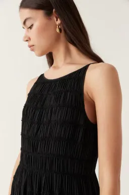 Aje Rosewood Ruched Maxi Dress Black Size 6 for rent on The Volte - image 2