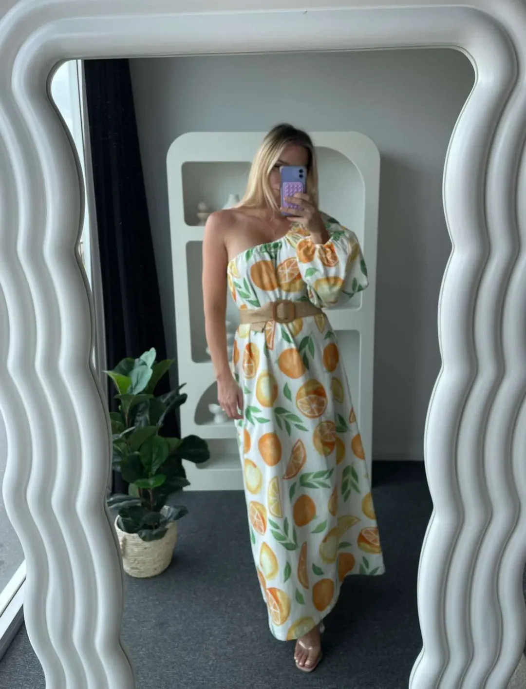 Ambra Maddalena Ophelia Dress In Orange Size 10  for rent on The Volte - main image