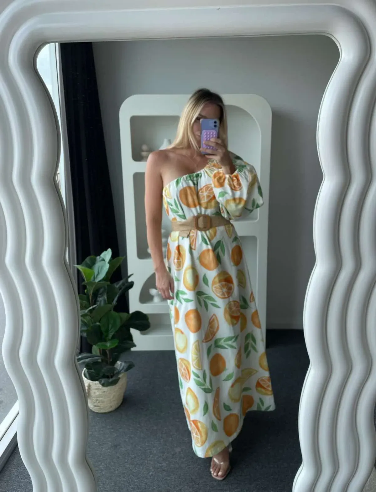 Ambra Maddalena Ophelia Dress In Orange Size 10  for rent on The Volte - main image