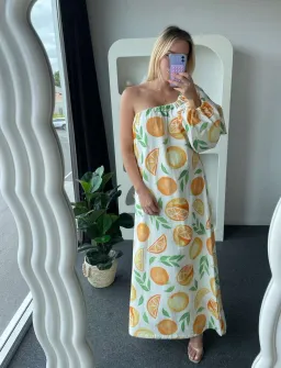 Ambra Maddalena Ophelia Dress In Orange Size 10  for rent on The Volte - image 7