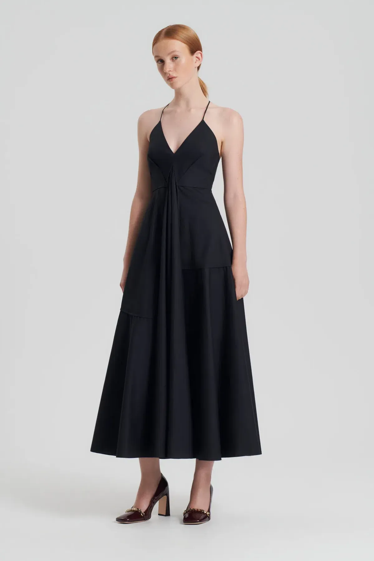 Scanlan Theodore Parachute Strappy Dress Black Size 6  for rent on The Volte - main image