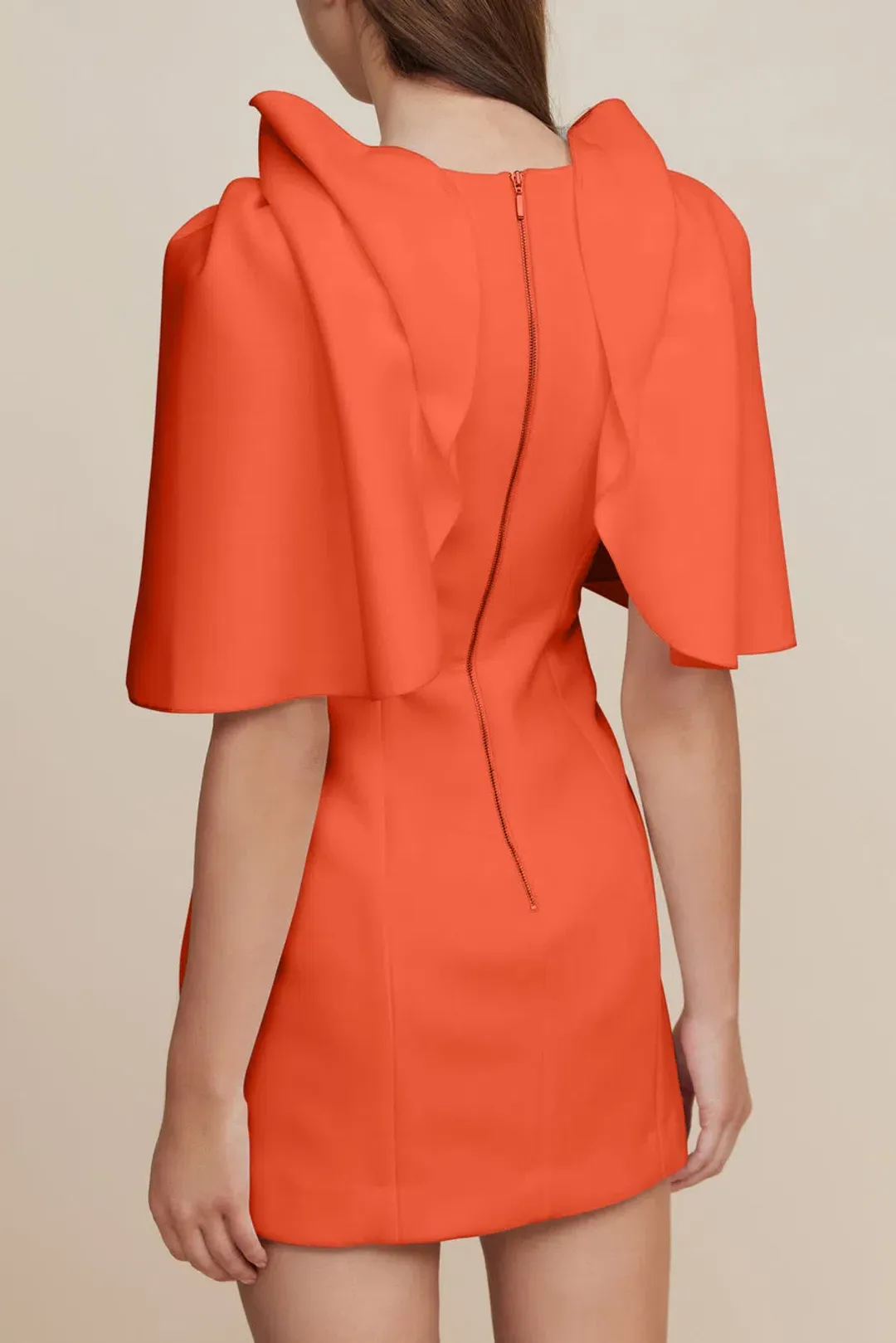 Acler Gwynne Dress in Tangerine Size 6 for rent on The Volte - main image