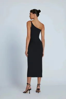 By Johnny Siya Slice Gather Dress Black Size 6 for rent on The Volte - image 2