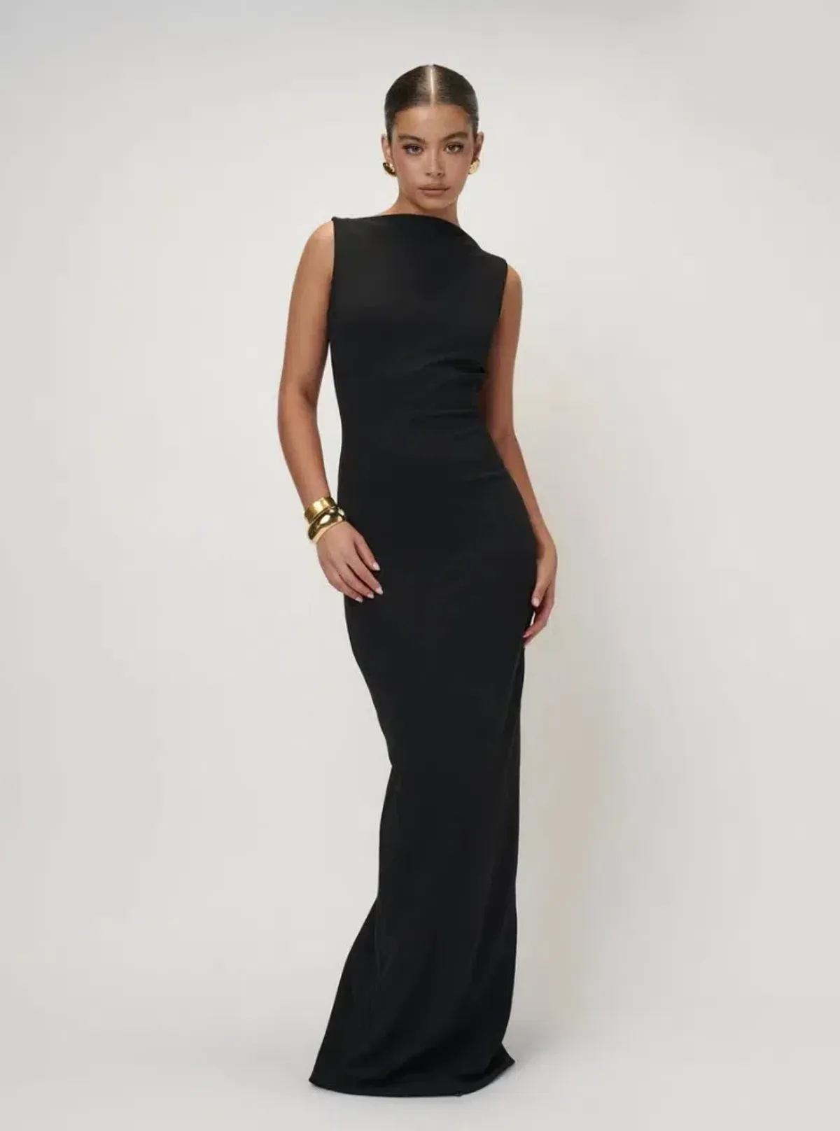 Effie Kats Verona Gown Black Size 12 for rent on The Volte - main image