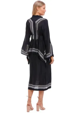 KITX Lady Boss Scarf Shirt Dress in Black Size 8 for rent on The Volte - image 3