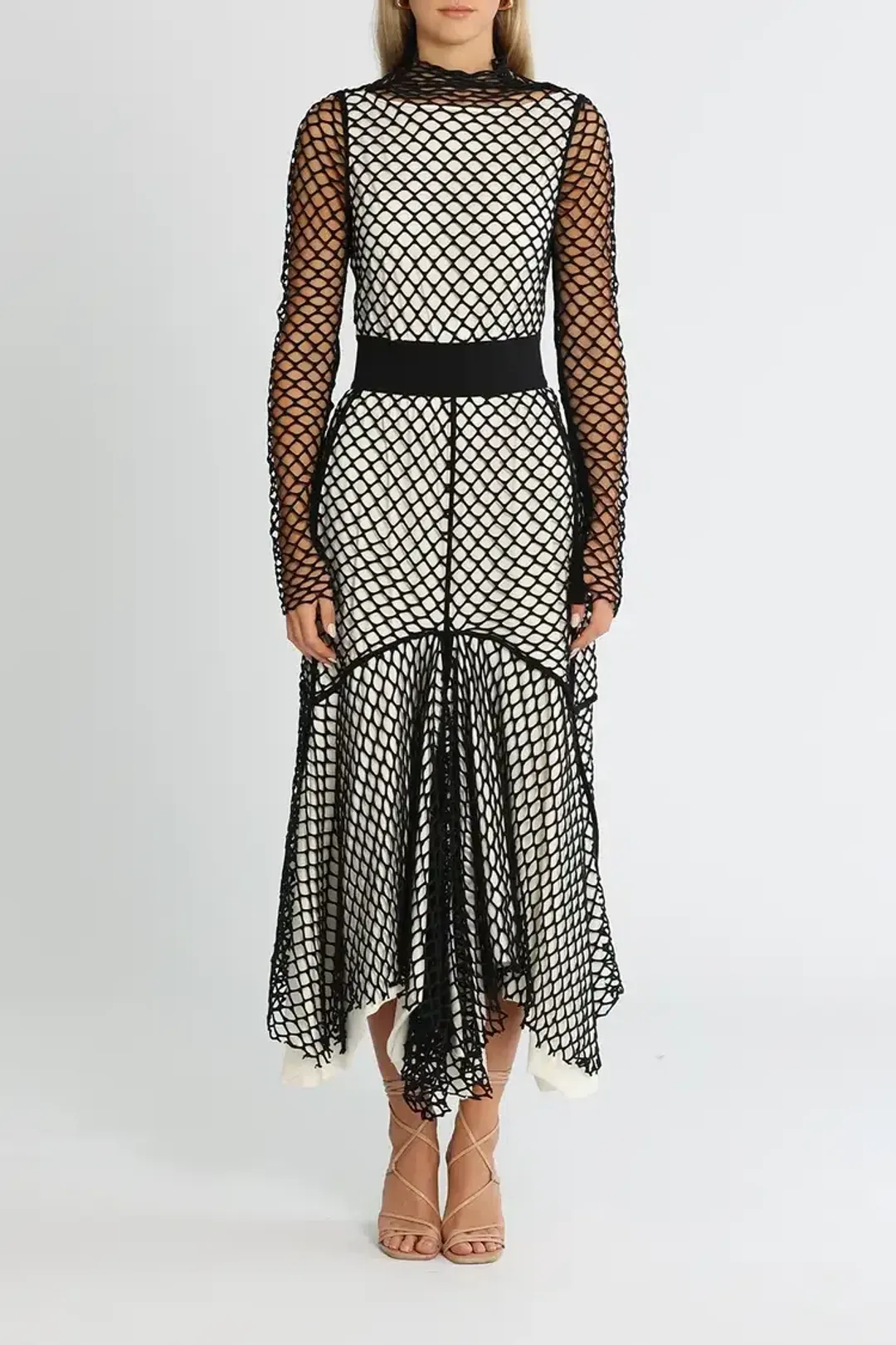 KITX Net Dress in Black Size 8 for rent on The Volte - main image