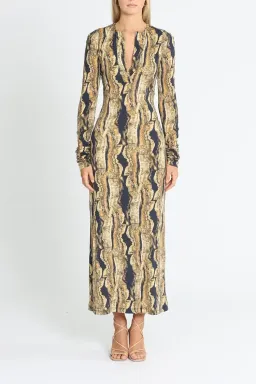 KITX Psychedelic Dress in Black Print Size 10 for rent on The Volte - image 1