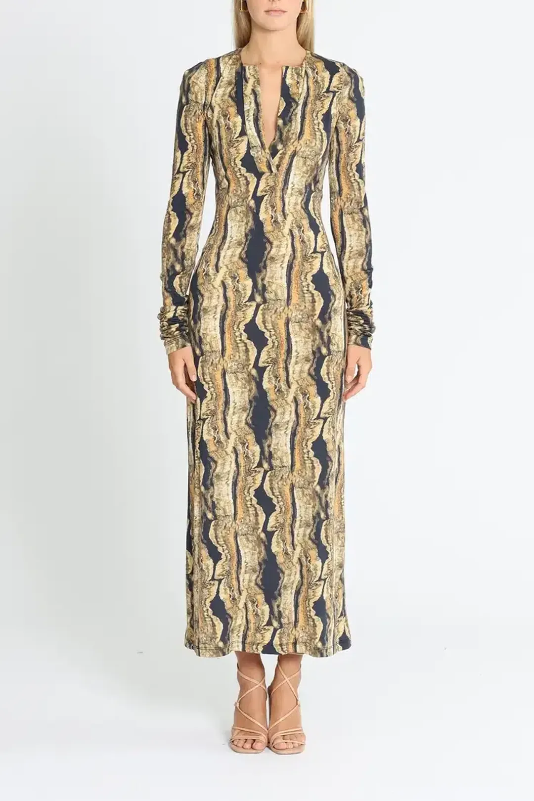 KITX Psychedelic Dress in Black Print Size 6 for rent on The Volte - main image