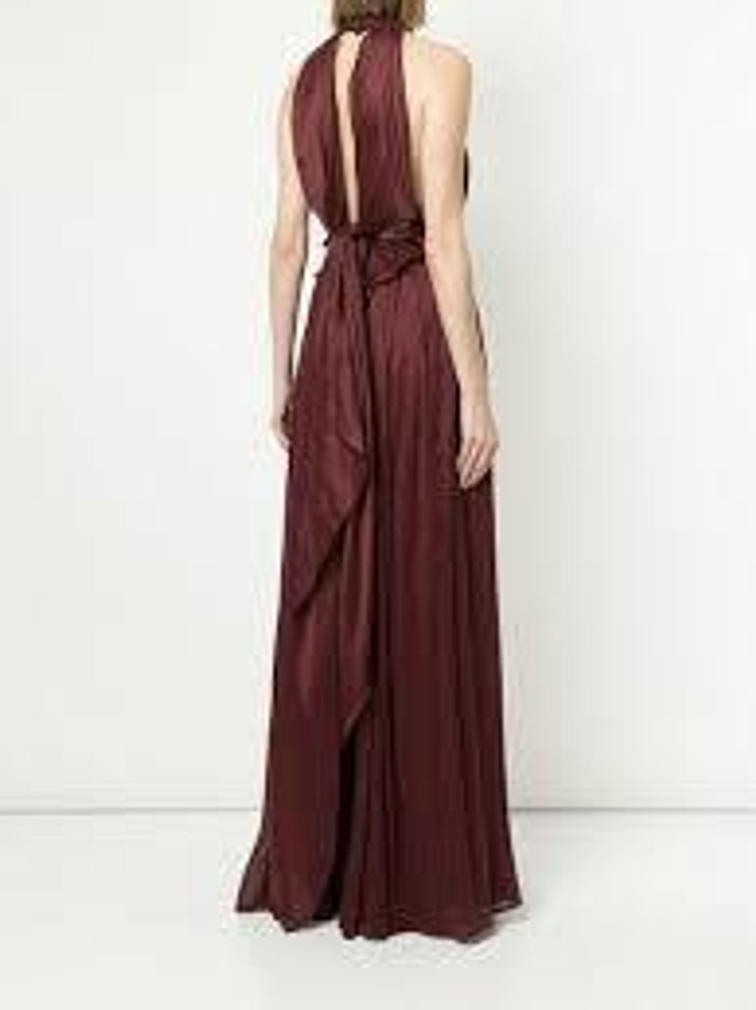 Aje Georgia Maxi Dress Burgundy Size 6 for rent on The Volte - main image