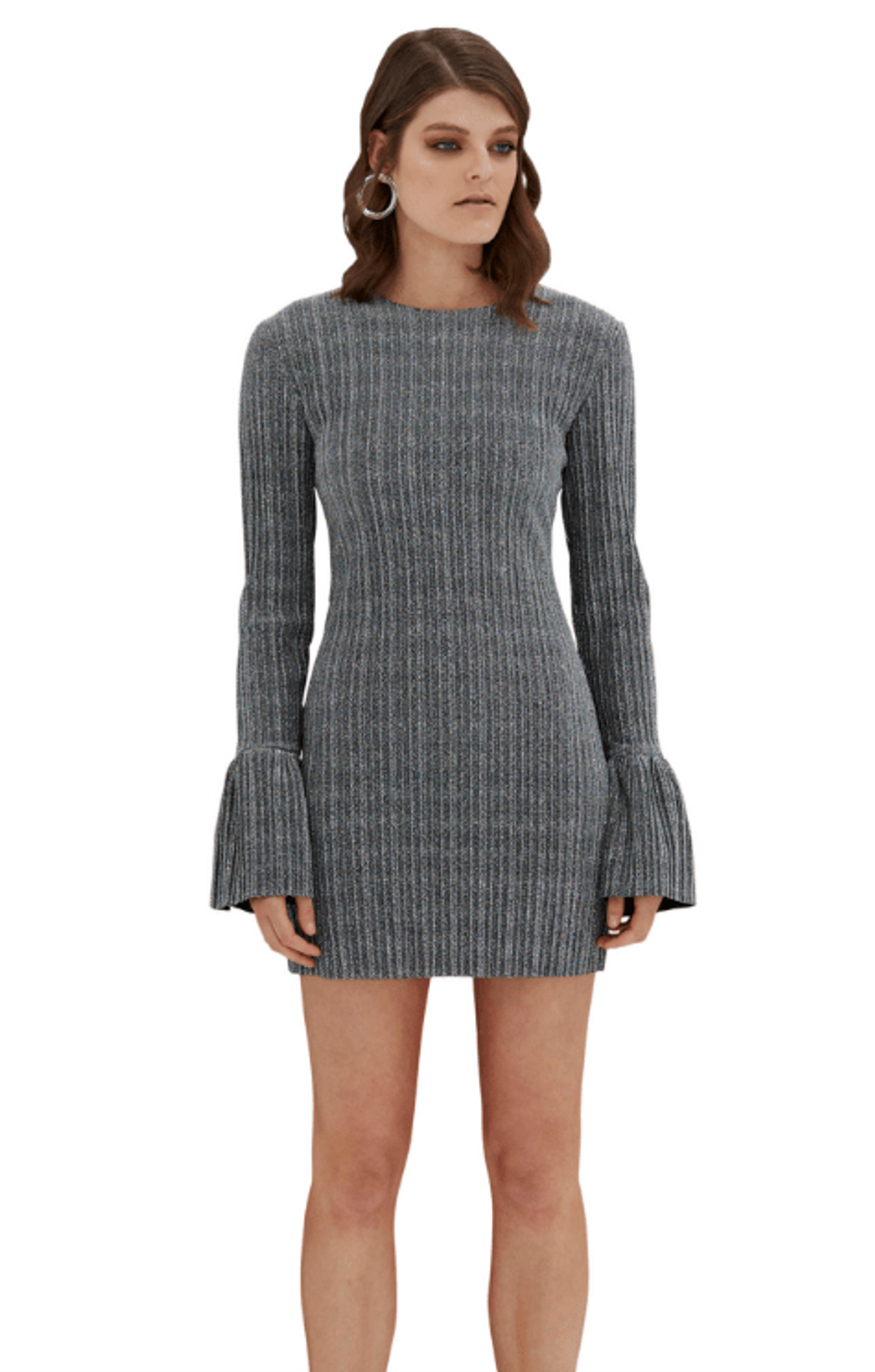 Sparkle Pleat Frill Mini Dress for rent on The Volte - main image