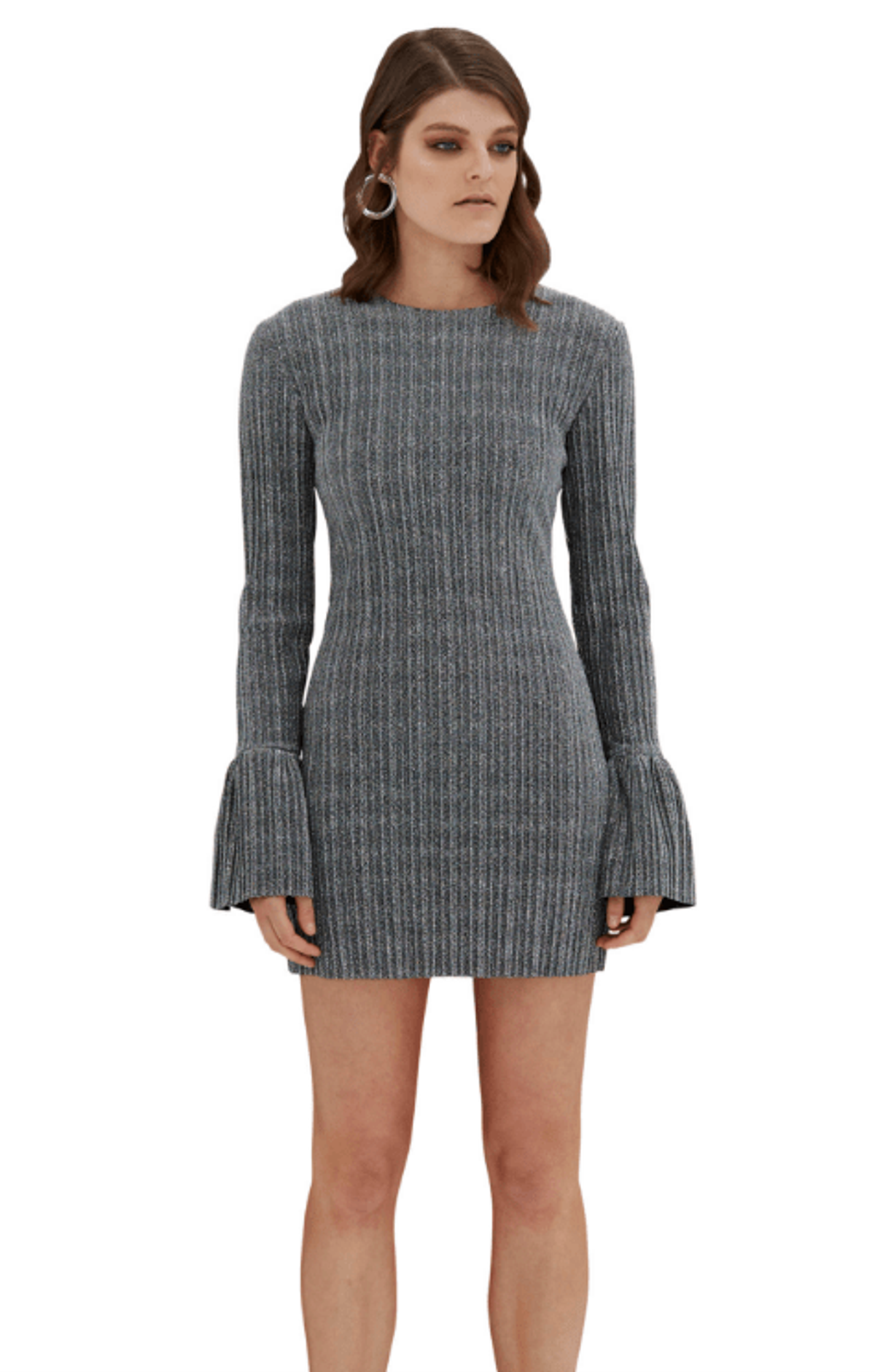 Sparkle Pleat Frill Mini Dress for rent on The Volte - main image