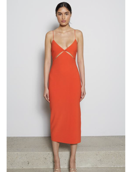 Bec + Bridge Ulla Cut Out Midi Dress - Orange Size 12 for rent on The Volte - image 1