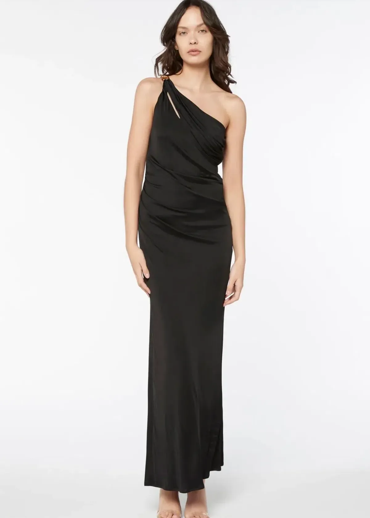 Manning Cartell Digital Love One Shoulder Dress Black Size 8 for rent on The Volte - main image