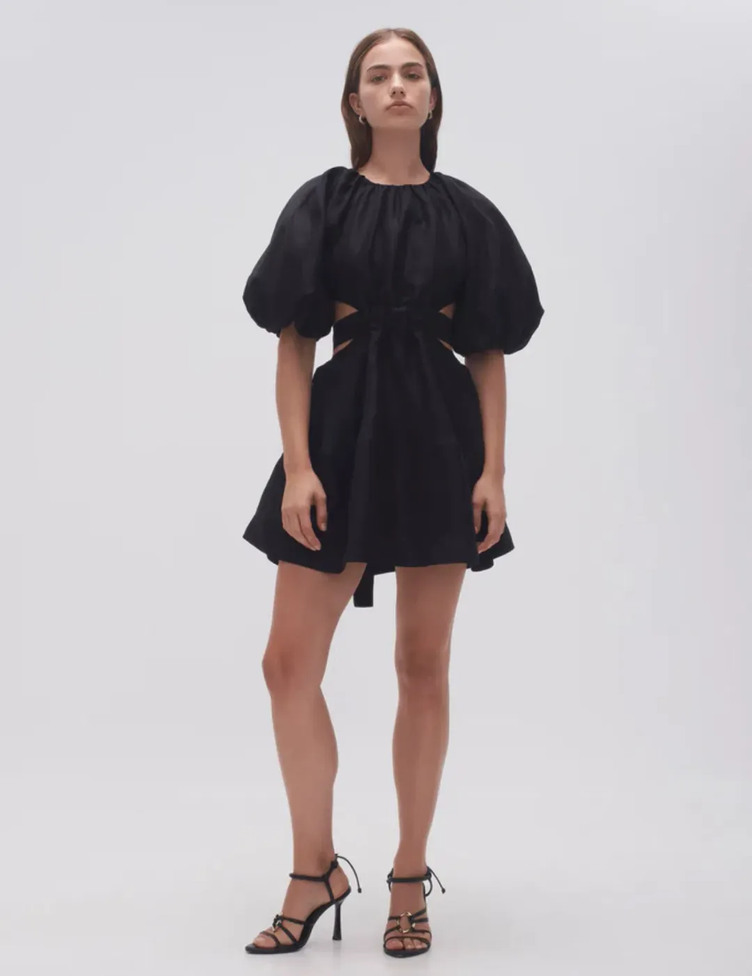 AJE Mimosa Cut Out Mini Dress Black Size 10 for rent on The Volte - main image