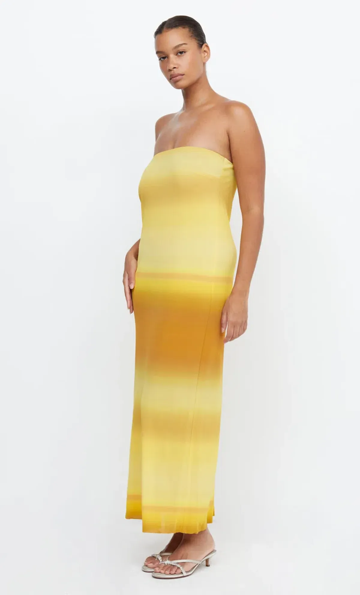 Bec & Bridge Amara Strapless  Dress Yellow Size 6 for rent on The Volte - main image