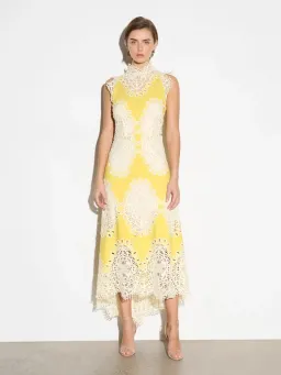 Moss and Spy Mimosa A line Dress Yellow Size 14 for rent on The Volte - image 3