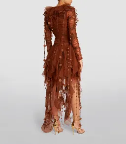 Zimmermann Kaleidoscope Handkerchief Mini Dress Brown Size 1 / AU 10 for rent on The Volte - image 2