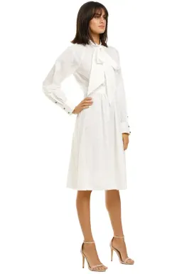 Leo Lin Serenity Lace Shirt Dress in White Size 8 for rent on The Volte - image 4