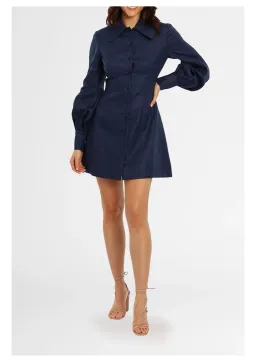 Leo Lin Luminous Mini Dress in Blue Size 10 for rent on The Volte - image 1