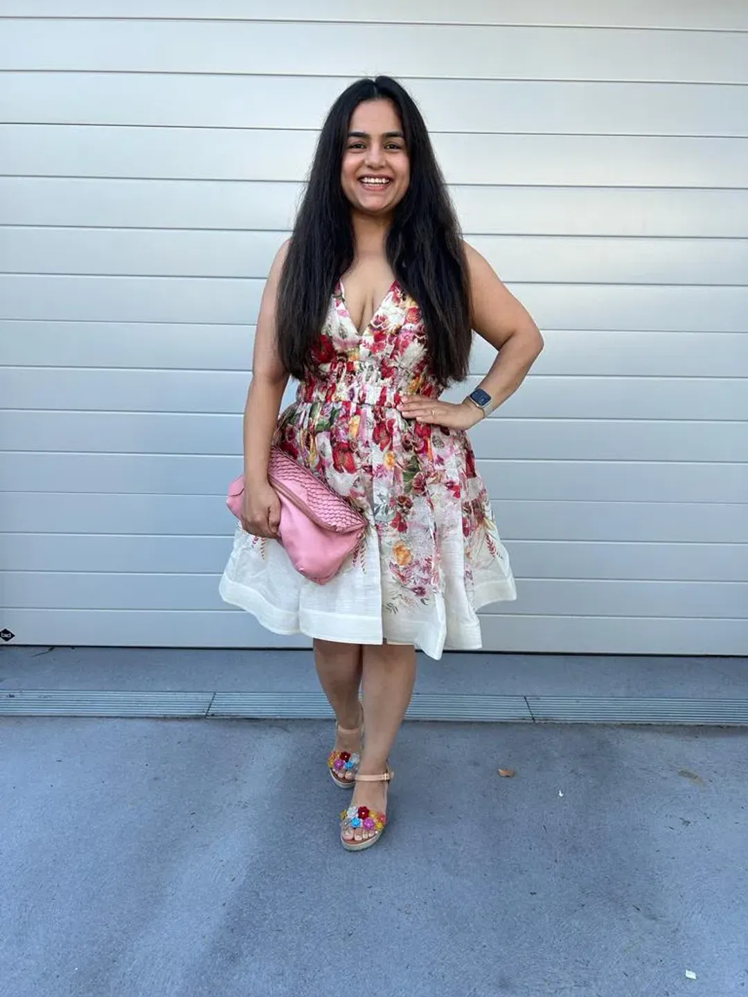 Zimmermann Wonderland V Neck Mini Dress Floral Size 4 / AU 16 for rent on The Volte - main image