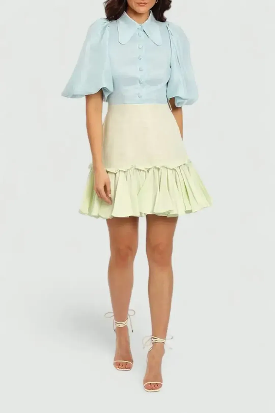 Leo Lin Cambridge Mini Dress in Air Size 14 for rent on The Volte - main image