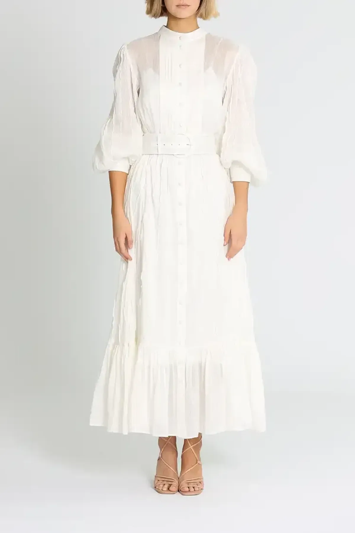 Leo Lin Cambridge Dress in White Size 12 for rent on The Volte - main image
