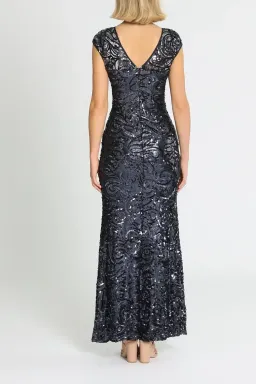 Langhem Katia Sparkle Gown in Navy Size 18 for rent on The Volte - image 3