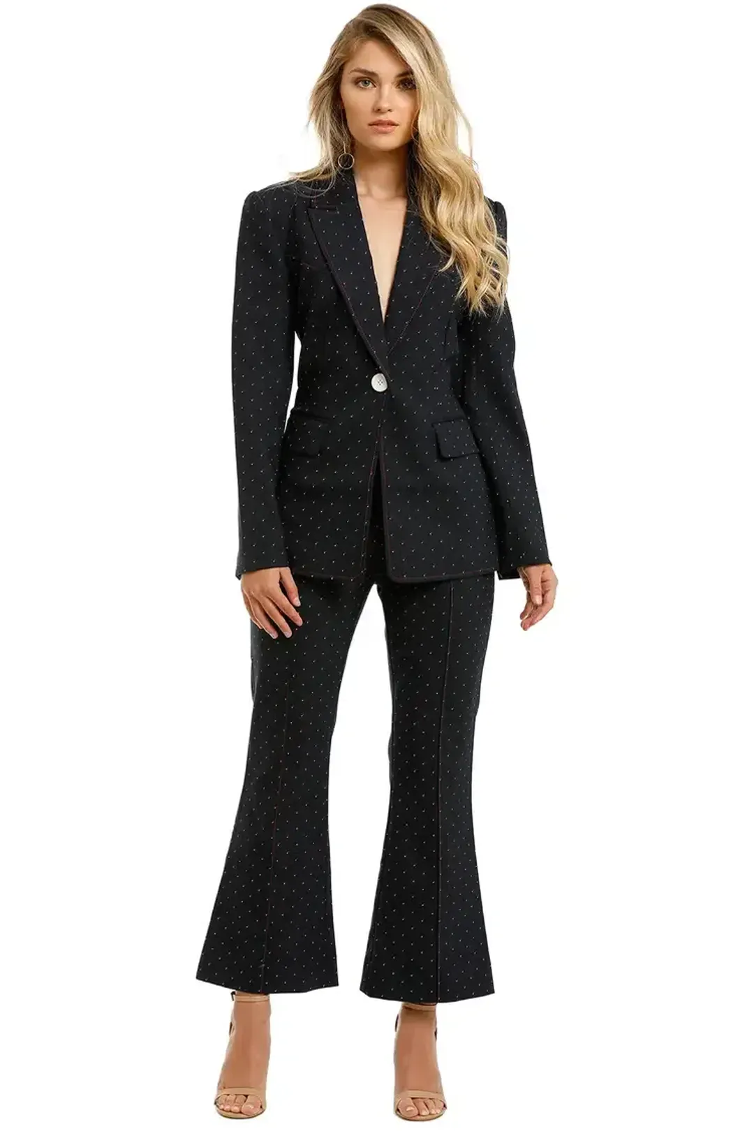Lover Jagger Tailored Jacket and Pant Set in Navy Size 10 for rent on The Volte - main image