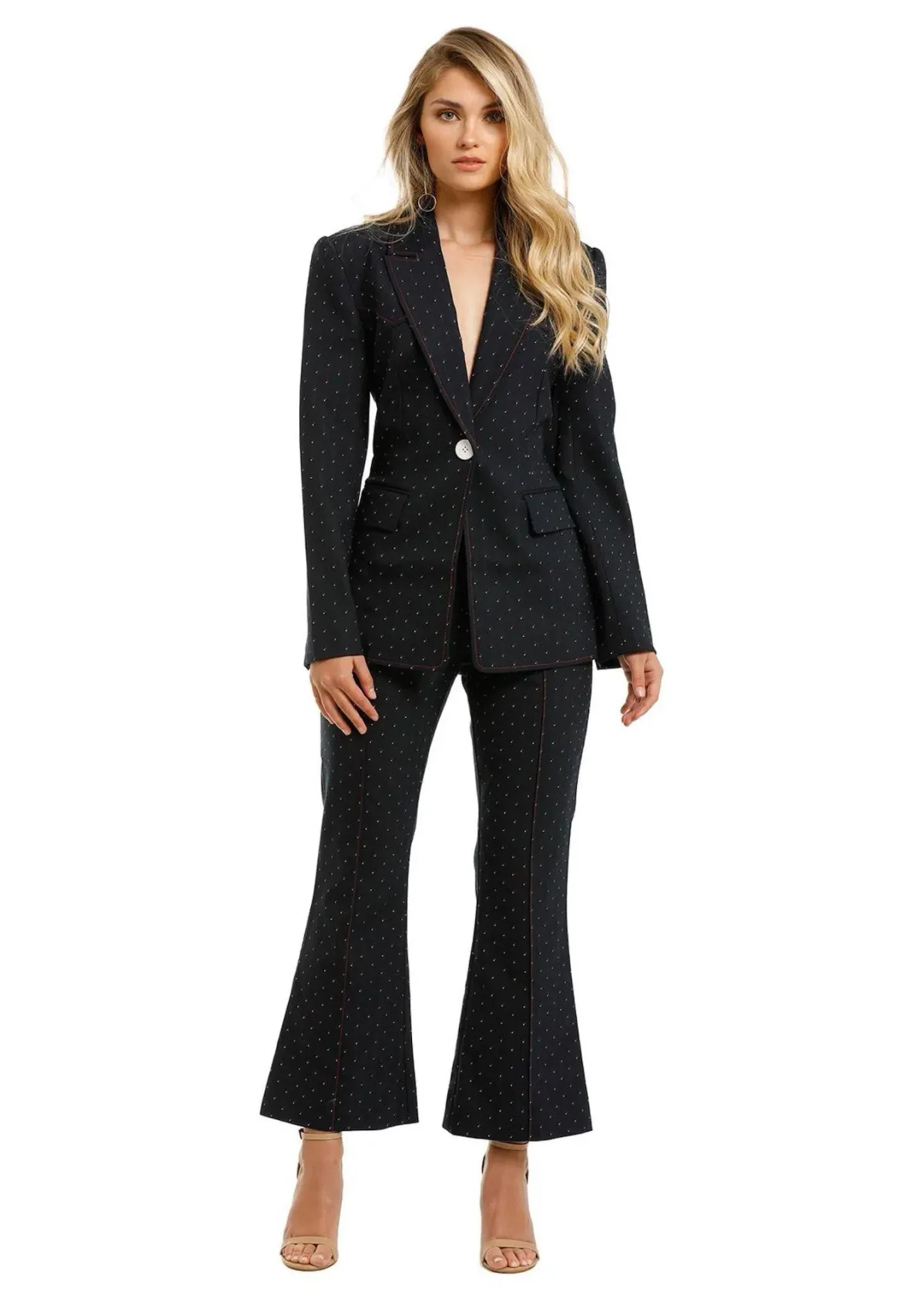 Lover Jagger Tailored Jacket and Pant Set in Navy Size 10 for rent on The Volte - main image