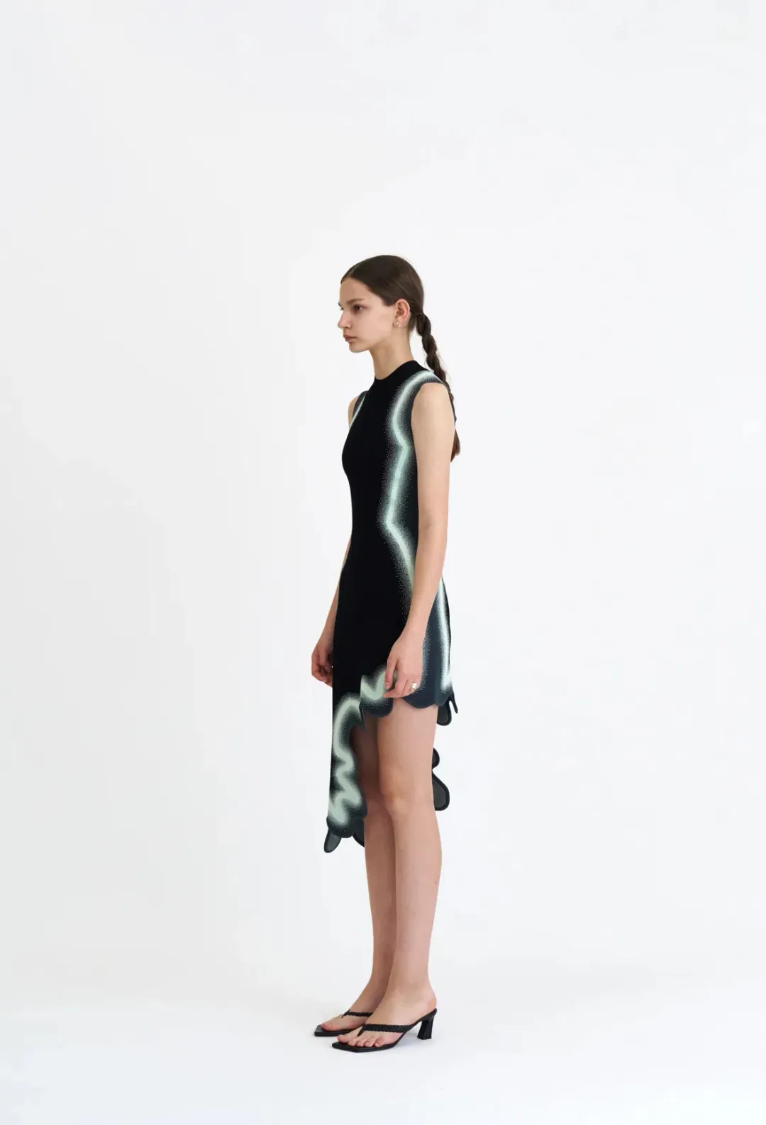 PH5 Brooklyn Wavy Asymmetric Dress Black Size S / AU 8 for rent on The Volte - main image